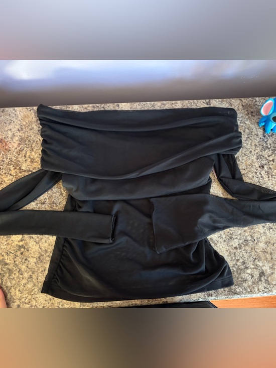 wild fable Tops - wild fable Black Off-Shoulder Long Sleeve Top